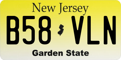 NJ license plate B58VLN