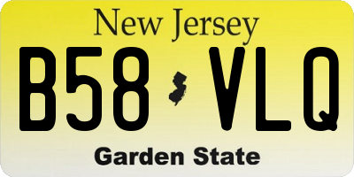 NJ license plate B58VLQ