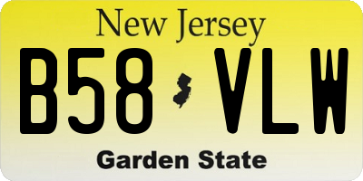 NJ license plate B58VLW