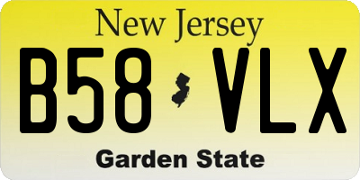 NJ license plate B58VLX