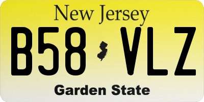 NJ license plate B58VLZ