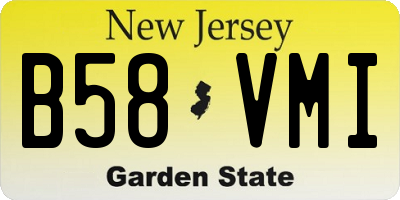 NJ license plate B58VMI