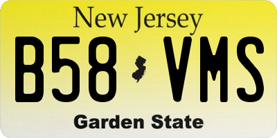 NJ license plate B58VMS