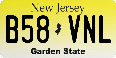 NJ license plate B58VNL