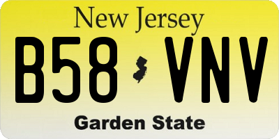 NJ license plate B58VNV