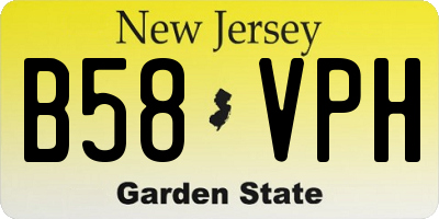 NJ license plate B58VPH
