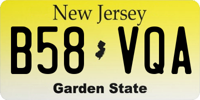 NJ license plate B58VQA