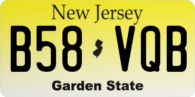 NJ license plate B58VQB