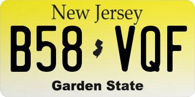 NJ license plate B58VQF