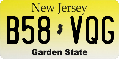 NJ license plate B58VQG