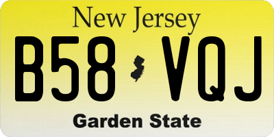 NJ license plate B58VQJ