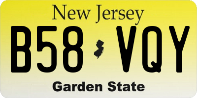 NJ license plate B58VQY