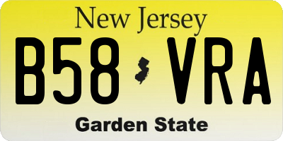 NJ license plate B58VRA