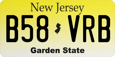 NJ license plate B58VRB