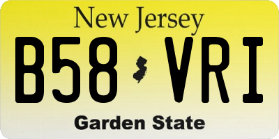 NJ license plate B58VRI