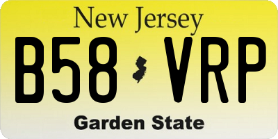 NJ license plate B58VRP