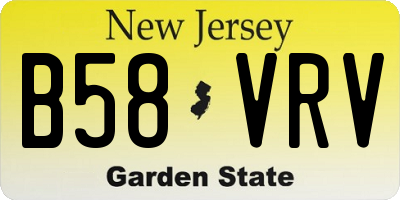 NJ license plate B58VRV
