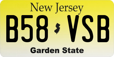 NJ license plate B58VSB