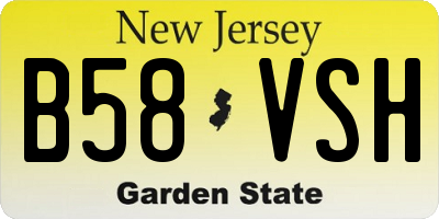 NJ license plate B58VSH