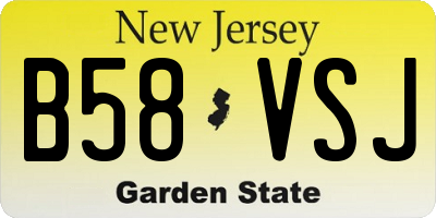 NJ license plate B58VSJ