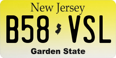 NJ license plate B58VSL