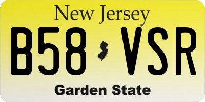 NJ license plate B58VSR