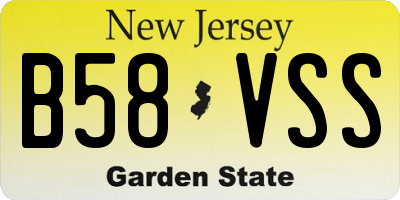 NJ license plate B58VSS