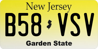 NJ license plate B58VSV