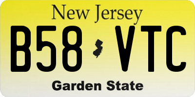 NJ license plate B58VTC