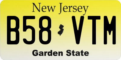 NJ license plate B58VTM