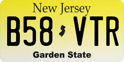 NJ license plate B58VTR