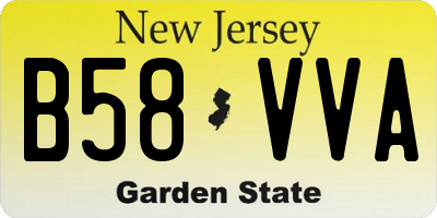 NJ license plate B58VVA