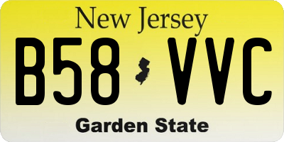 NJ license plate B58VVC
