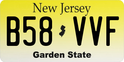 NJ license plate B58VVF