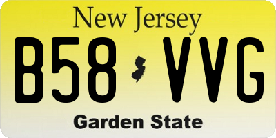 NJ license plate B58VVG