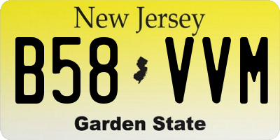 NJ license plate B58VVM
