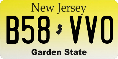 NJ license plate B58VVO