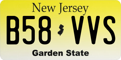 NJ license plate B58VVS