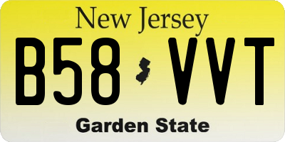 NJ license plate B58VVT