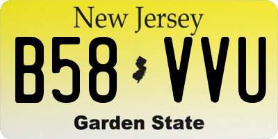 NJ license plate B58VVU
