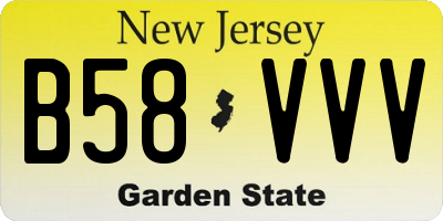 NJ license plate B58VVV