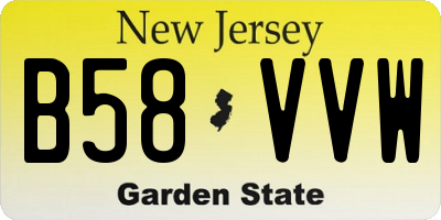 NJ license plate B58VVW