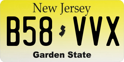 NJ license plate B58VVX