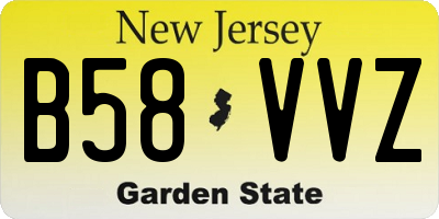 NJ license plate B58VVZ