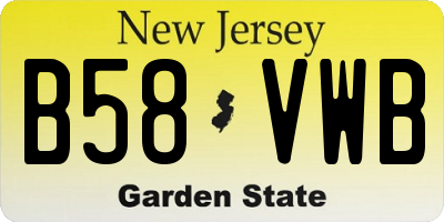 NJ license plate B58VWB