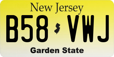 NJ license plate B58VWJ