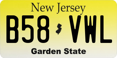NJ license plate B58VWL