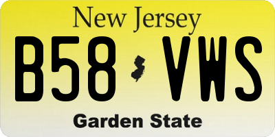 NJ license plate B58VWS