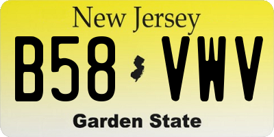NJ license plate B58VWV