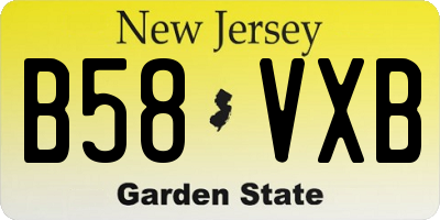 NJ license plate B58VXB